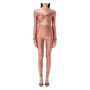 Andamane Elegant Cut-Out Jumpsuit Pink, Dam