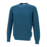 Filippo De Laurentiis Merinoull Crew Neck Sweater Blue, Herr