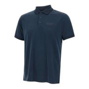 Emporio Armani EA7 Mjuk Lyocell Herr Polo Skjorta Blå Blue, Herr