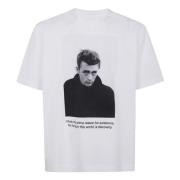 Sacai Bomull Popelin T-shirt med James Dean White, Herr