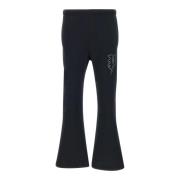 Purple Brand Svart Flare Beauty Bomullsfleece Jogger Black, Dam