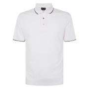 Emporio Armani Klassisk Polo Tröja för Män White, Herr