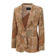 Etro Paisley Jacquard Blazer Orange Orange, Dam