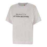 Victoria Beckham Who the F***is Logo Print T-shirt White, Dam