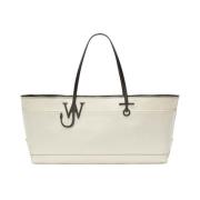 JW Anderson Ankar Stretch Canvas Toteväska Beige, Dam