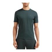 Eden Park Pima Bomull T-shirt - Grön Rund Hals Kort Ärm Green, Herr