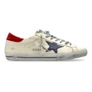 Golden Goose Metallisk Stjärna Läder Klack Skor White, Herr