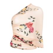 Magda Butrym Beige Print Top Stilfull Mode Multicolor, Dam