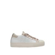 P448 Kvinna Thea Champagne Sneakers Vit Guld White, Dam