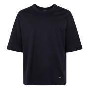 Emporio Armani Avslappnad Bomull T-shirt Black, Herr