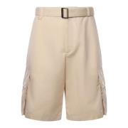 Jacquemus Cargo Bermuda Shorts i Beige Beige, Herr