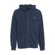 Polo Ralph Lauren Blå Zip Hoodie Casual Stil Ss25 Blue, Herr