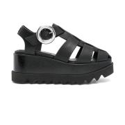 Stella McCartney Svarta Sandaler med Fotledsrem Black, Dam