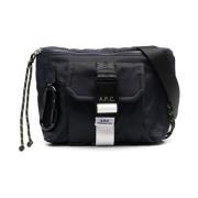 A.p.c. Trek Nylon Bum Bag Blue, Herr