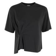 Dondup Avslappnad Bomull T-shirt Black, Dam