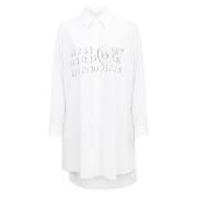 MM6 Maison Margiela Elegant Svart Klänning för Kvinnor White, Dam