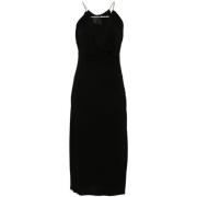 Givenchy Elegant Midi Klänning Black, Dam