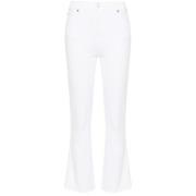 7 For All Mankind Slim Kick Bootcut High Rise Jeans White, Dam