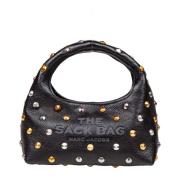 Marc Jacobs Studded Läder Mini Handväska i Svart Black, Dam