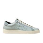 P448 Perforerade Logotyp Läder Sneakers Blue, Dam