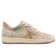 Golden Goose Italienska Sneakers Grå Taupe Snörning Platta Gummisula B...