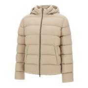 Herno Sand Nylon Dunjacka med Huva Beige, Herr