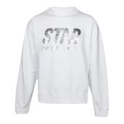 Golden Goose Vit Bomull Crewneck Sweatshirt med Logo White, Herr