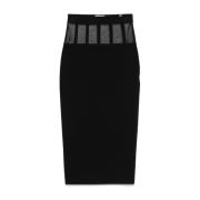 Elisabetta Franchi Svart Kjol för Kvinnor Elegant Stil Black, Dam