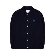 Edwin Mars Polo Cardigan Blue, Herr