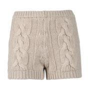 Magda Butrym Kashmir Shorts för Stiligt Utseende Beige, Dam