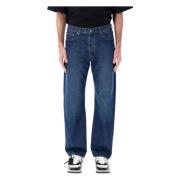 Off White Skate Jeans för Urban Stil Blue, Herr