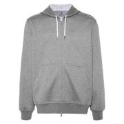 Brunello Cucinelli Hoodie Sweatshirt för Stiligt Komfort Gray, Dam