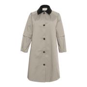 Kaffe Curve Elegant Trenchcoat Jacka Elephant Skin Gray, Dam