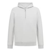 Boggi Milano B Tech Half-Zip Hoodie i lättvikts scuba Gray, Herr