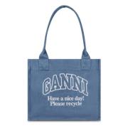 Ganni Denim Väskor Kollektion Blue, Dam