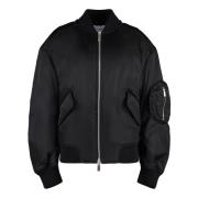 Off White Stilig Nylon Bomberjacka Black, Dam