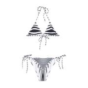 Jean Paul Gaultier Randig Bikini Set Bodymorphing Black, Dam