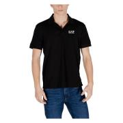 Emporio Armani EA7 Kortärmad Polo Vår/Sommar Kollektion Black, Herr