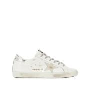 Golden Goose Vit Silver Stjärna Kalv Sneakers White, Dam