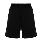 Msgm Svarta Casual Shorts för Män Black, Herr