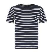 Saint James Levant Modern Broderad Bomull T-shirt Blue, Herr