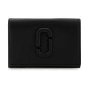 Marc Jacobs Svart Läder Trifold Plånbok Black, Dam