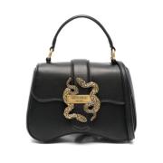 Just Cavalli Svart Handväska med Logospänne Black, Dam