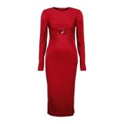 Versace Röd Cocktailklänning Draperad Bodycon Vår-Sommar 2025 Red, Dam