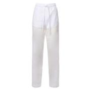 Genny Vita Byxor med Pantaloni Stil White, Dam