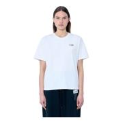 MM6 Maison Margiela Logotyp-lappad Crewneck T-shirt White, Dam