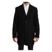 Dolce & Gabbana Svart Ull Formell Blazer Jacka Black, Herr