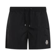 Moncler Svart havskläder Elastiska badshorts Black, Herr