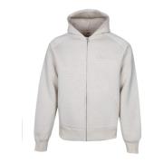 Autry Neopren Kräm Hoodie med Logotyptryck Beige, Herr