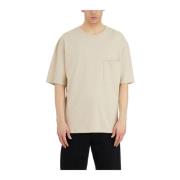 Lemaire Bomull Boxy T-shirt Beige, Herr